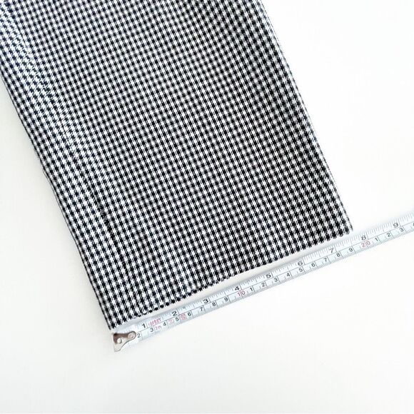 Ann Taylor The Ankle In Devin Fit Cropped Pants Houndstooth Black White Women 14 - Picture 12 of 12